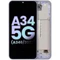 OLED Assembly With Frame Compatible For Samsung Galaxy A34 5G (A346 / 2023) (Service Pack) (Violet)