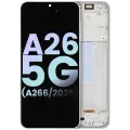 OLED Assembly With Frame Compatible For Samsung Galaxy A26 5G (A266 / 2025) (Service Pack) (White) 