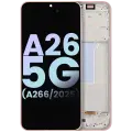 OLED Assembly With Frame Compatible For Samsung Galaxy A26 5G (A266 / 2025) (Service Pack) (Peach Pink)