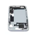 Mid-Frame Housing  W/ Charging Port Flex & Small Parts  For iPhone 15 (EU / Global Version) (Used OEM Pull: Grade B) (Blue)