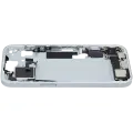 Mid-Frame Housing  W/ Charging Port Flex & Small Parts  For iPhone 15 (EU / Global Version) (Used OEM Pull: Grade B) (Blue)