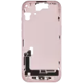 Mid-Frame Housing  W/ Charging Port Flex & Small Parts  For iPhone 15 (EU / Global Version) (Used OEM Pull: Grade B) (Pink)