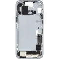 Mid-Frame Housing  W/ Charging Port Flex & Small Parts  For iPhone 15 Plus (EU / Global Version) (Used OEM Pull: Grade B) (Blue)