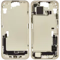 Mid-Frame Housing  W/ Charging Port Flex & Small Parts  For iPhone 15 Plus (EU / Global Version) (Used OEM Pull: Grade B) (Yellow)