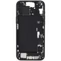 Mid-Frame Housing  W/ Charging Port Flex & Small Parts  For iPhone 15 Plus (EU / Global Version) (Used OEM Pull: Grade C) (Black)