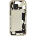 Mid-Frame Housing  W/ Charging Port Flex & Small Parts  For iPhone 15 (EU / Global Version) (Used OEM Pull: Grade A) (Yellow)