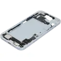 Mid-Frame Housing  W/ Charging Port Flex & Small Parts  For iPhone 15 Plus (EU / Global Version) (Used OEM Pull: Grade A) (Blue)