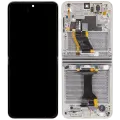 Inner OLED Assembly With Frame Compatible For Samsung Galaxy Z Flip 5 5G (F731) (US & International) (Aftermarket Plus) (Cream)