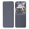 Inner OLED Assembly With Frame Compatible For Samsung Galaxy Z Flip 3 5G (F711) (US & International) (Aftermarket Plus) (Phantom Black)