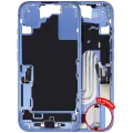 Mid-Frame Housing  W/ Charging Port Flex & Small Parts  For iPhone 16 (US Version) (Used OEM Pull: Grade A) (Ultramarine)