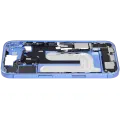 Mid-Frame Housing  W/ Charging Port Flex & Small Parts  For iPhone 16 (US Version) (Used OEM Pull: Grade A) (Ultramarine)