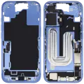 Mid-Frame Housing  W/ Charging Port Flex & Small Parts  For iPhone 16 (US Version) (Used OEM Pull: Grade B) (Ultramarine)