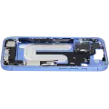 Mid-Frame Housing  W/ Charging Port Flex & Small Parts  For iPhone 16 (US Version) (Used OEM Pull: Grade C) (Ultramarine)