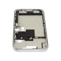 Mid-Frame Housing  W/ Charging Port Flex & Small Parts  For iPhone 16 Pro Max (EU / Global Version) (Used OEM Pull: Grade B) (White Titanium)