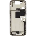 Mid-Frame Housing  W/ Charging Port Flex & Small Parts  For iPhone 16 Pro Max (EU / Global Version) (Used OEM Pull: Grade C) (Natural Titanium)