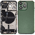 Back Housing W/ Charging Port Flex & Small Parts  For iPhone 13 Pro (US Version) (Used OEM Pull: Grade A) (Alpine Green)