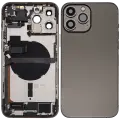 Back Housing W/ Charging Port Flex & Small Parts  For iPhone 13 Pro Max (EU / Global Version) (Used OEM Pull: Grade A) (Graphite)