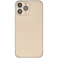 Back Housing W/ Charging Port Flex & Small Parts  For iPhone 13 Pro Max (EU / Global Version) (Used OEM Pull: Grade C) (Gold)
