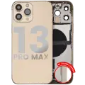 Back Housing W/ Charging Port Flex & Small Parts  For iPhone 13 Pro Max (EU / Global Version) (Used OEM Pull: Grade B) (Gold)
