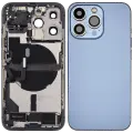 Back Housing W/ Charging Port Flex & Small Parts  For iPhone 13 Pro (US Version) (Used OEM Pull: Grade C) (Sierra Blue)