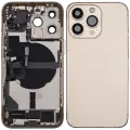 Back Housing W/ Charging Port Flex & Small Parts  For iPhone 13 Pro (US Version) (Used OEM Pull: Grade C) (Gold)