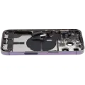 Back Housing W/ Charging Port Flex & Small Parts  For iPhone 14 Pro (US Version) (Used OEM Pull: Grade C) (Deep Purple)
