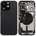 Back Housing W/ Charging Port Flex & Small Parts  For iPhone 14 Pro (US Version) (Used OEM Pull: Grade C) (Space Black)
