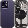 Back Housing W/ Charging Port Flex & Small Parts  For iPhone 14 Pro (US Version) (Used OEM Pull: Grade B) (Deep Purple)