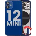 Back Housing W/ Charging Port Flex & Small Parts  For iPhone 12 Mini (US Version) (Used OEM Pull: Grade B) (Blue)