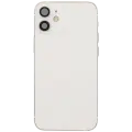 Back Housing W/ Charging Port Flex & Small Parts  For iPhone 12 Mini (US Version) (Used OEM Pull: Grade B) (White)