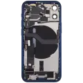 Back Housing W/ Charging Port Flex & Small Parts  For iPhone 12 Mini (US Version) (Used OEM Pull: Grade A) (Blue)