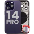 Back Housing W/ Charging Port Flex & Small Parts  For iPhone 14 Pro (US Version) (Used OEM Pull: Grade A) (Deep Purple)