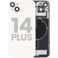 Back Glass w/ MagSafe Magnet & NFC & Flashlight Flex For iPhone 14 Plus (Quality - OEM Pull C) (Starlight)