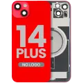 Back Glass w/ MagSafe Magnet For iPhone 14 Plus (Aftermarket) (Red) (No Logo)