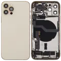 Back Housing W/ Charging Port Flex & Small Parts  For iPhone 12 Pro (US Version) (Used OEM Pull: Grade C) (Gold)