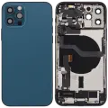 Back Housing W/ Charging Port Flex & Small Parts  For iPhone 12 Pro (US Version) (Used OEM Pull: Grade B) (Pacific Blue)