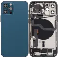 Back Housing W/ Charging Port Flex & Small Parts  For iPhone 12 Pro (EU / Global Version) (Used OEM Pull: Grade C) (Pacific Blue)