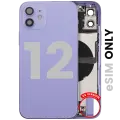 Back Housing W/ Charging Port Flex & Small Parts  For iPhone 12 (US Version) (Used OEM Pull: Grade C) (Purple)