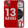 Back Housing W/ Charging Port Flex & Small Parts  For iPhone 13 Mini (US Version) (Used OEM Pull: Grade B) (Red)