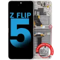 Inner OLED Assembly With Frame Compatible For Samsung Galaxy Z Flip 5 5G (F731) (US & International) (Aftermarket) (Cream)