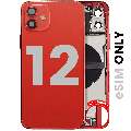 Back Housing W/ Charging Port Flex & Small Parts  For iPhone 12 (US Version) (Used OEM Pull: Grade A) (Red)
