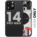 Back Housing W/ Small Parts For iPhone 14 Pro Max (US Version) (Used OEM Pull: Grade A) (Space Black)