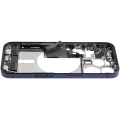 Mid-Frame Housing  W/ Charging Port Flex & Small Parts  For iPhone 15 Pro (US Version) (Used OEM Pull: Grade A) (Blue Titanium)
