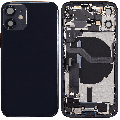 Back Housing W/ Charging Port Flex & Small Parts  For iPhone 12 Mini (US Version) (Used OEM Pull: Grade B) (Black)
