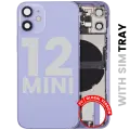 Back Housing W/ Charging Port Flex & Small Parts  For iPhone 12 Mini (EU / Global Version) (Used OEM Pull: Grade B) (Purple)
