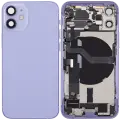 Back Housing W/ Charging Port Flex & Small Parts  For iPhone 12 Mini (EU / Global Version) (Used OEM Pull: Grade B) (Purple)