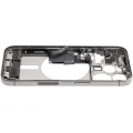 Mid-Frame Housing  W/ Charging Port Flex & Small Parts  For iPhone 15 Pro (US Version) (Used OEM Pull: Grade C) (Natural Titanium)