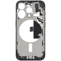 Mid-Frame Housing  W/ Charging Port Flex & Small Parts  For iPhone 15 Pro (US Version) (Used OEM Pull: Grade B) (Blue Titanium)