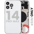 Back Housing W/ Small Parts For iPhone 14 Pro Max (US Version) (Used OEM Pull: Grade B) (Silver)