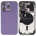 Back Housing W/ Small Parts For iPhone 14 Pro (EU / Global Version) (Used OEM Pull: Grade B) (Deep Purple)